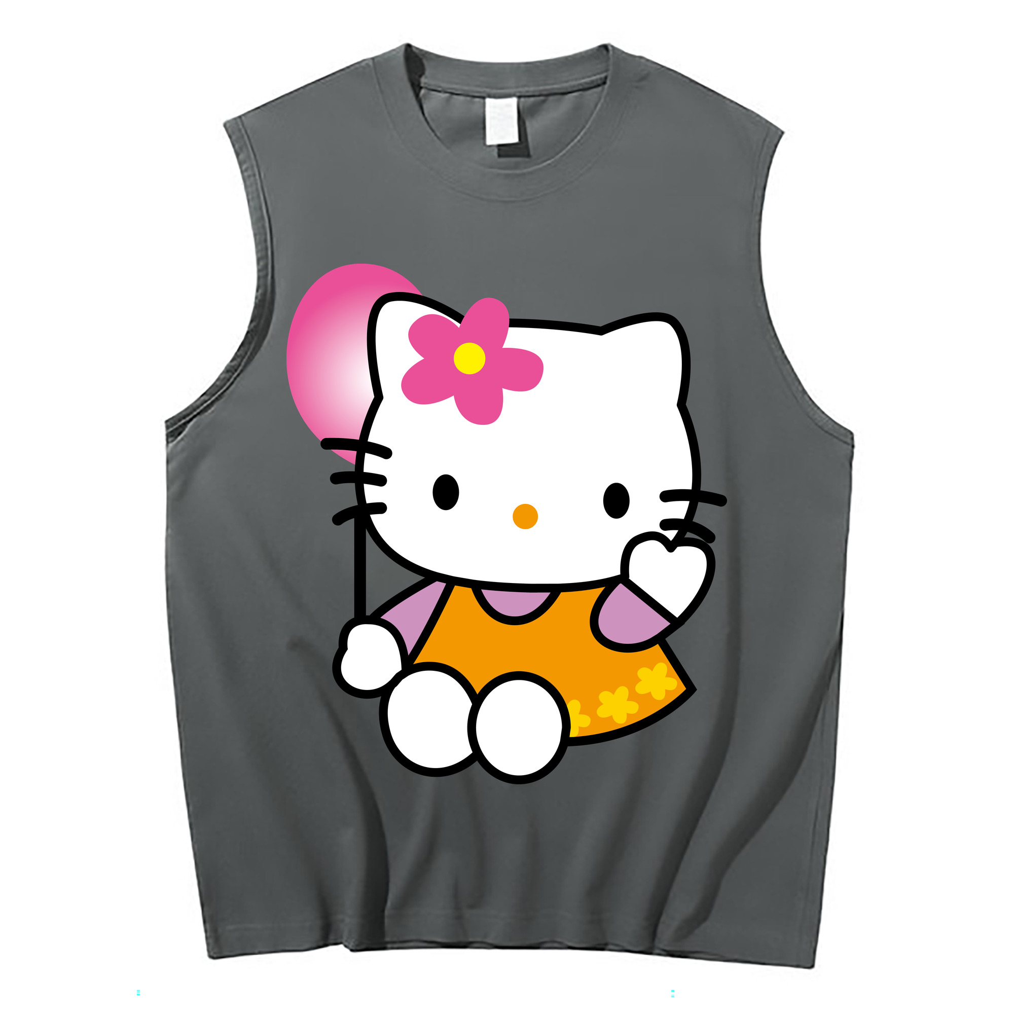 （画像用） Hello Kitty ハローキティ コットン100％タンクトップ（フロントプリント）